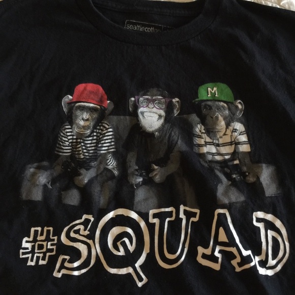 Black Seattle cotton T-shirt size large - Picture 2 of 2